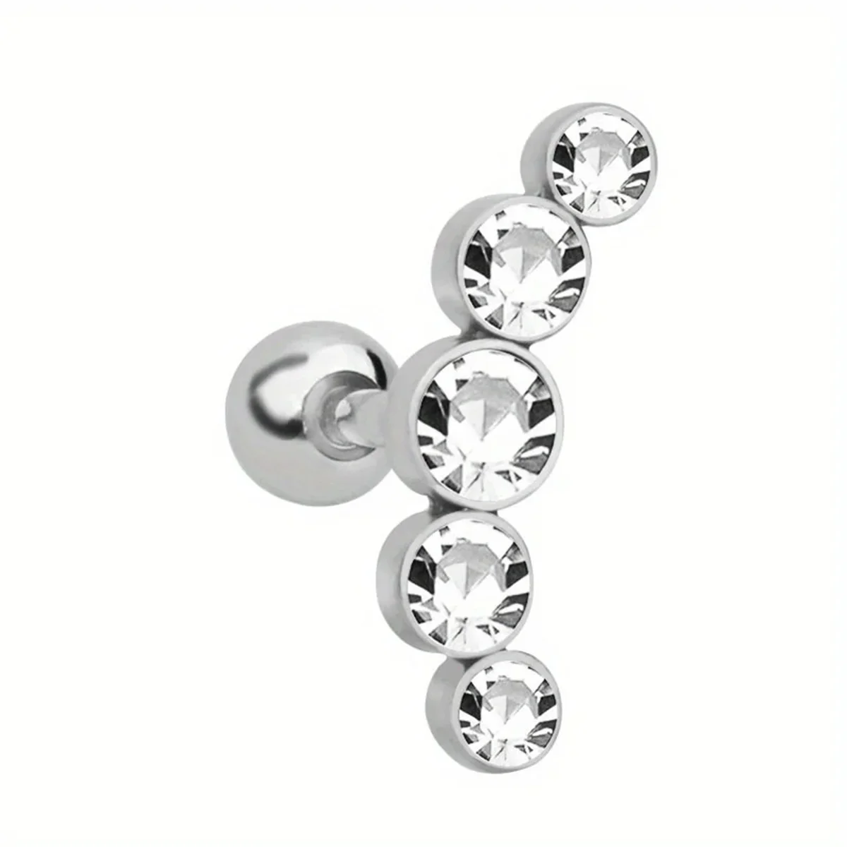 1Pcs 16G Fashion Novel 316 Stainless Steel Stud Earrings, Screw Back Cartilage Tragus Conch Helix Earring Piercing Jewelry