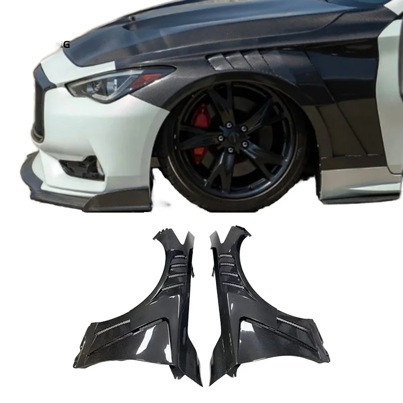 

High Quality Carbon Fiber Fvs Style Front Fenders For Infiniti Q50 Carbon Fiber Vent Fenders