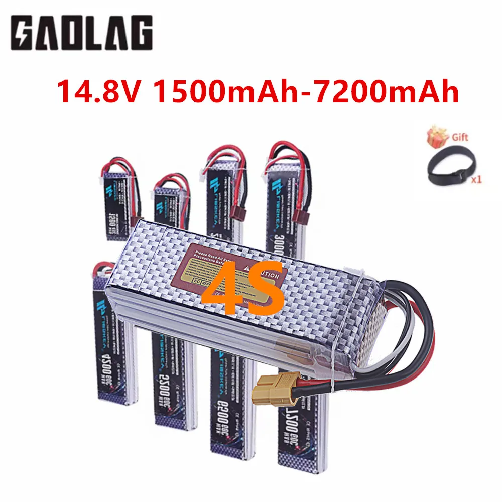 14.8v Lipo 4s Battery 1500mAh 3300mAh 7200mAh 14.8V RC Battery with T/XT30/XT60/JST Plug For Airplane Drones RC Helicopter Boats