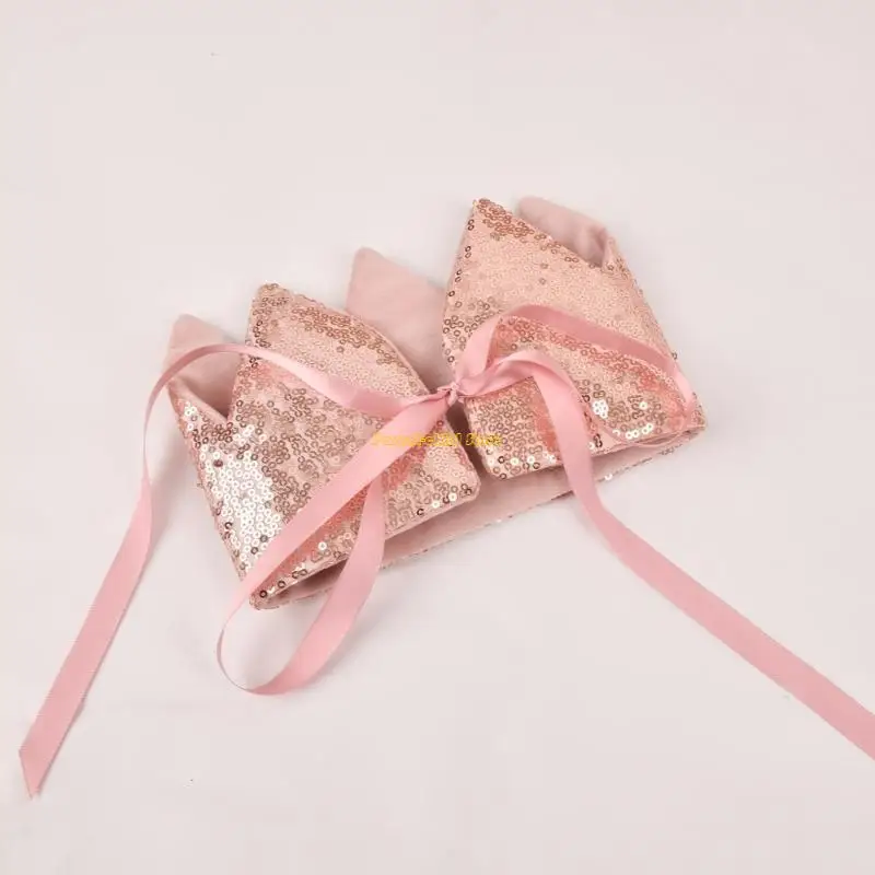 هدية استحمام الطفل من WXTD، أغطية رأس على شكل تاج لامع للفتيات مع مجموعة عصابة رأس على شكل نجمة الجنية وحفلات أعياد الميلاد