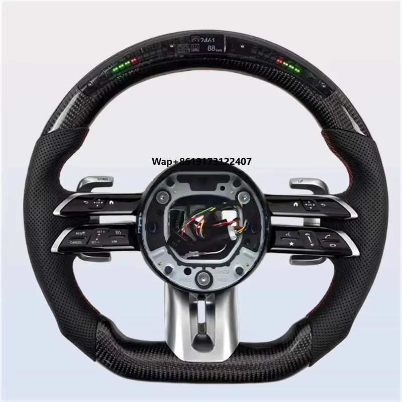 

Sports-Style Carbon Fiber Leather Steering Wheel for CLS GLE W213 W238 W205 W222 W463 W167 C260 C300 C43 W211 GLC
