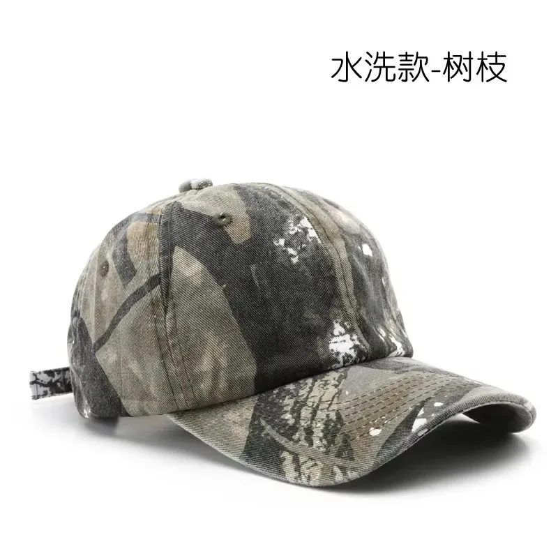 1 PC Unisex Wandern Camouflage Tactics Baseball Cap Blätter Dschungel Hut Unstrukturierte Baumwolle 6 Panel Baseball Cap – Detail 12