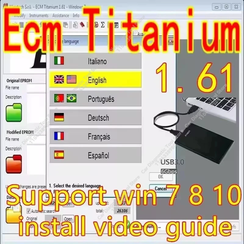 Winols 4.7 fully activado + 93GB Damos Windows 7 10 11 No es ضروري Vmware multilingüe + ECM TITANIUM 1.61 + Herrami #6