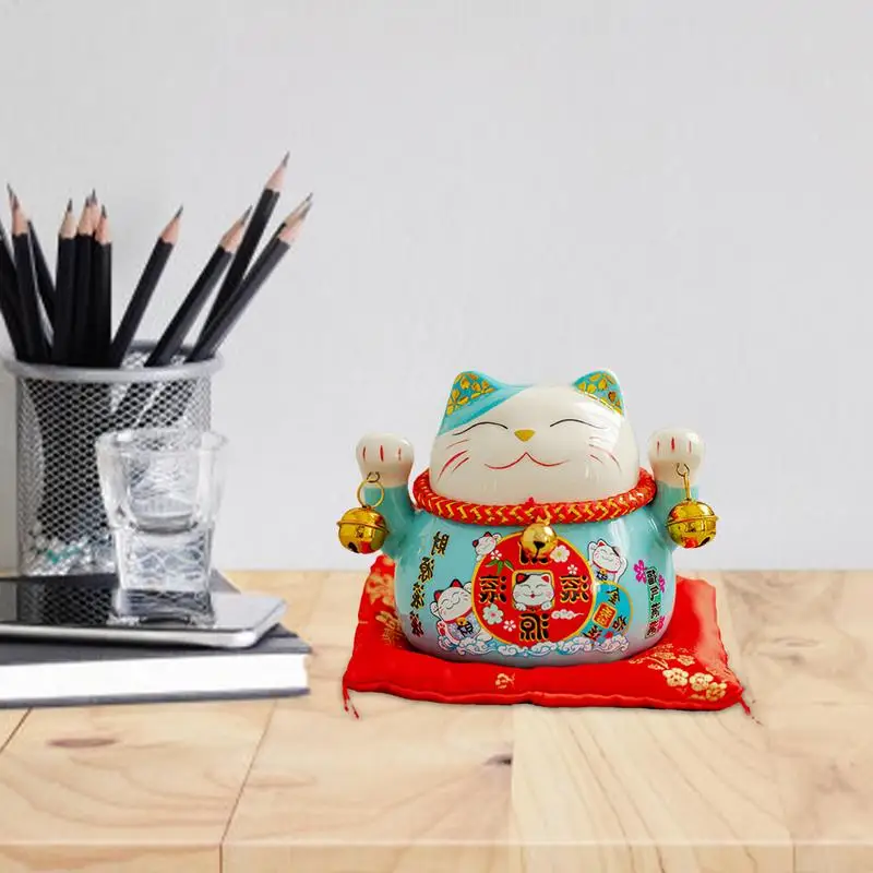 

Lucky Fortune Cat Feng Shui Fortune Cat 4.5in Creative Ceramics Home Decorations Fortune Cat Decor Ornaments Animal Characters