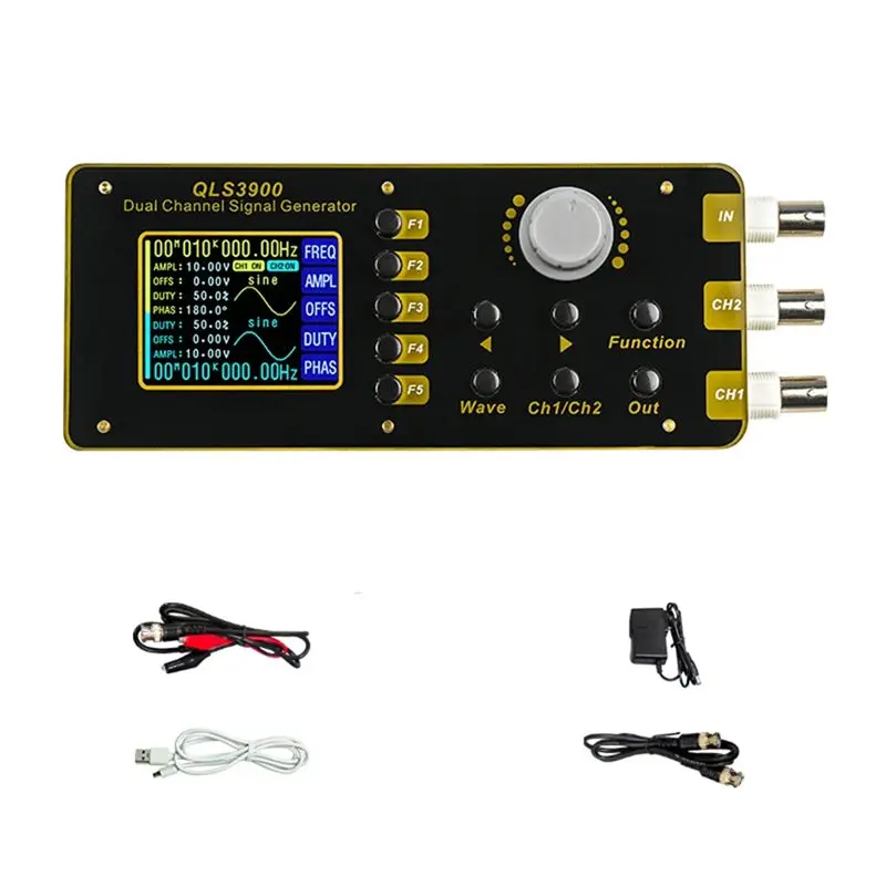 2.4 Inch TFT DDS Function Arbitrary Waveform Signal Generator Digital Dual-Channel Frequency Meter 0.01Hz-5Mhz US PLUG-AEF7
