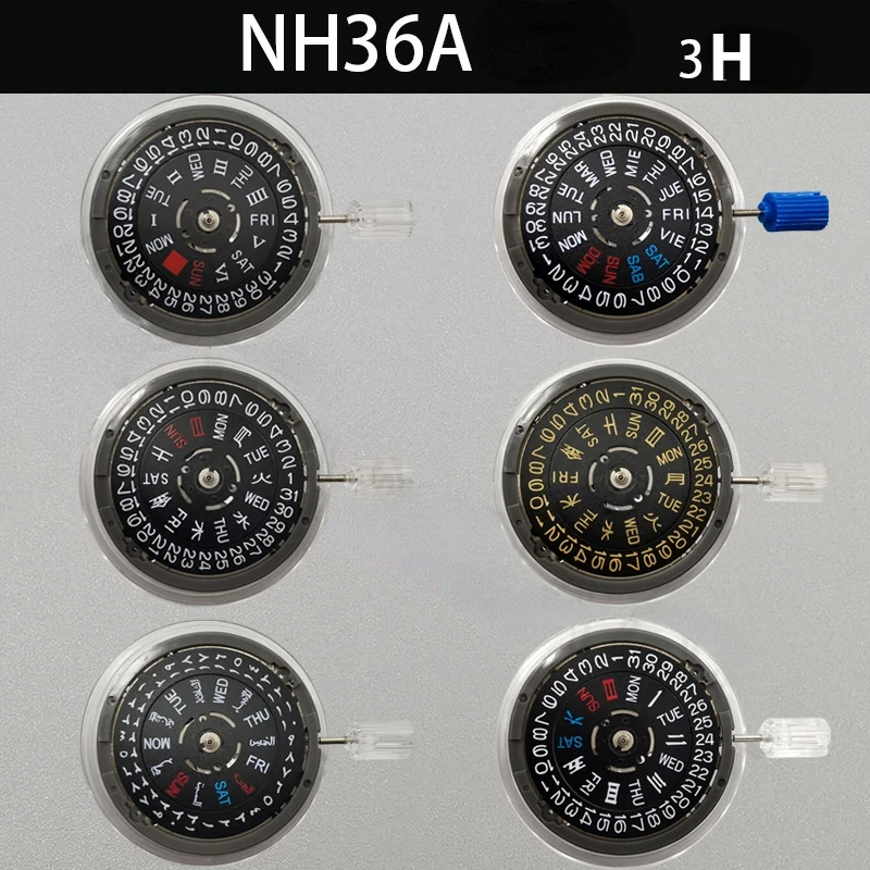 NH36A 듀얼 코어 자동 기계식 무브먼트, NH36 무브먼트, 7S36 시계 액세서리 대체, 신제품