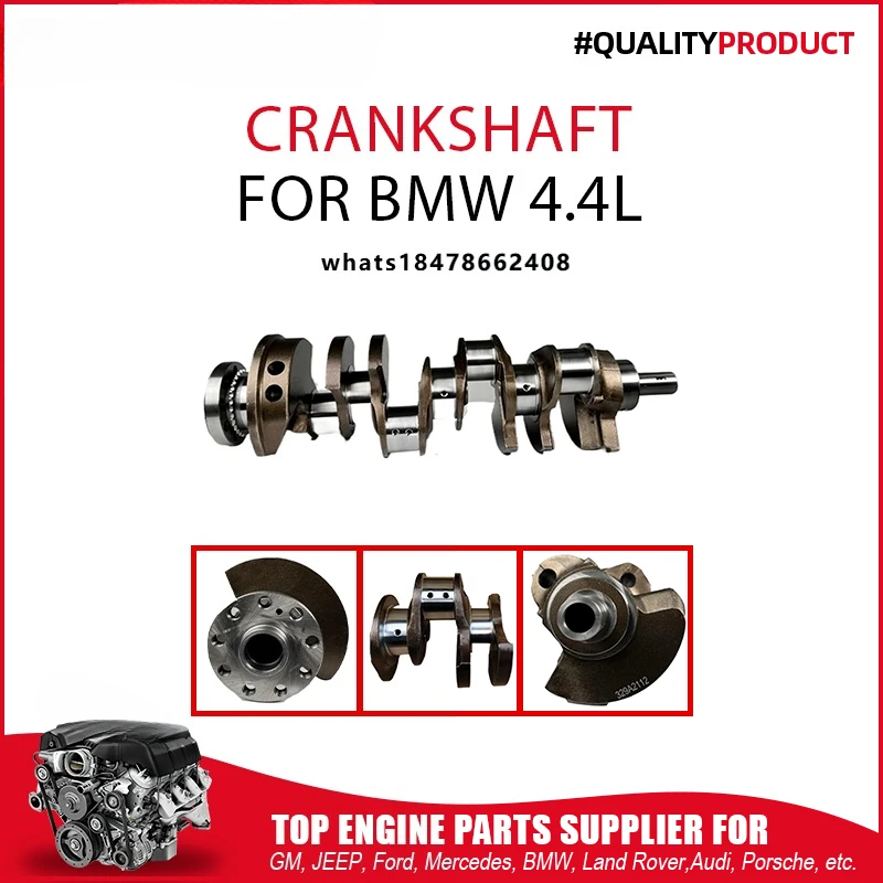 Carrhzury S761659705 Crankshaft Compatible With 2009-2023 N63B44 S63B44 4.4L V8 M5 M6 X5 X6 550i 650i 750i Forged Steel
