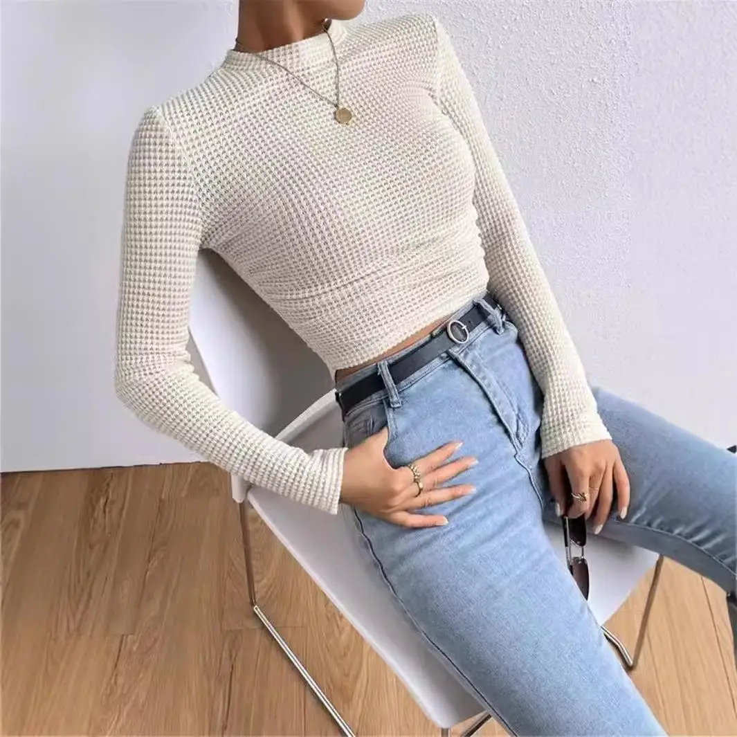 Long Sve Women's Base irt Top Vest Comfortable Stretches Well Faionable Commuting Sle Workwear Summer Autumn Spring