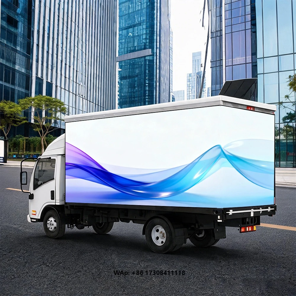 P4 Outdoor High Brightness 6500nit LED Screen Full Color Vehicle Mounted Mobile Advertising Billboard