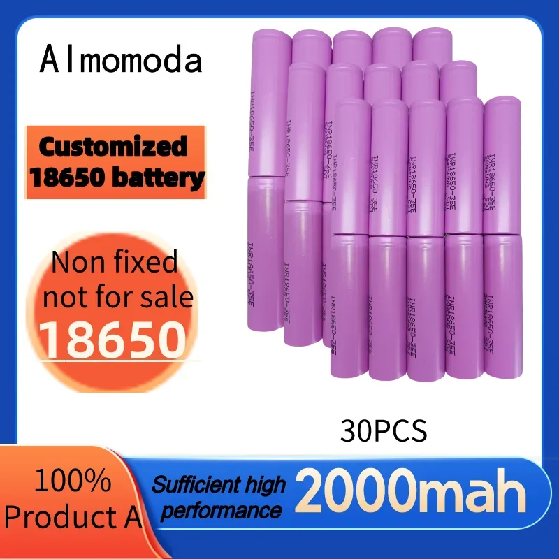 2024 18650-35E Li-Ion 2000mAh 3c  low internal resistance vacuum cleaner aircraft model power bank screwdriver charging battery