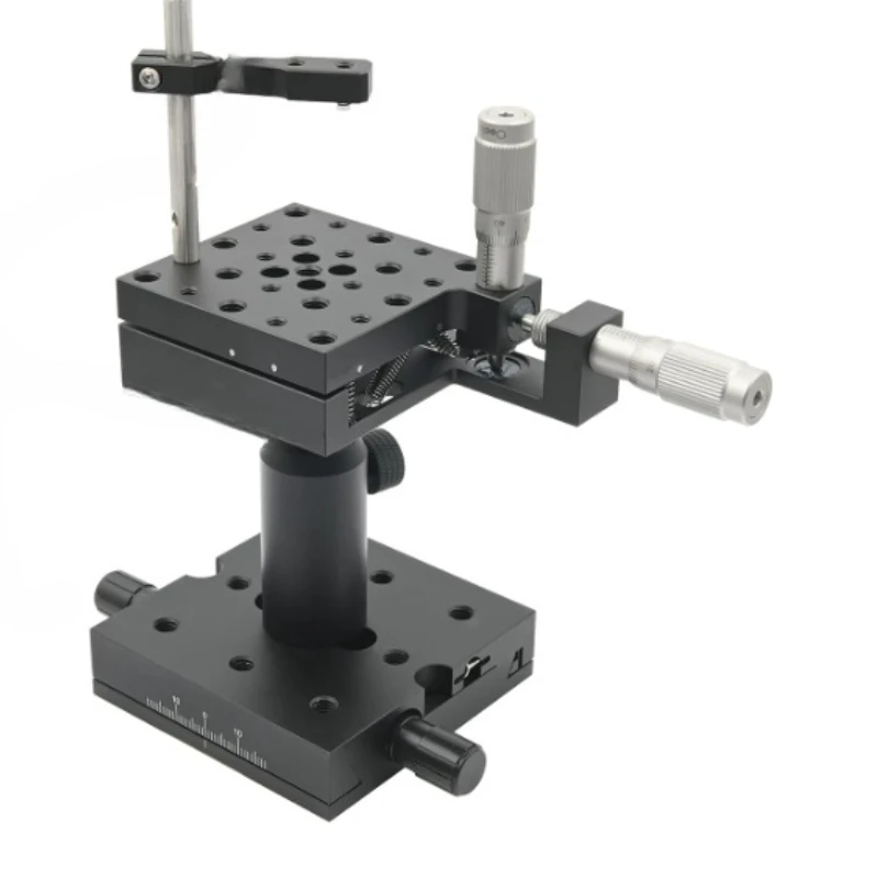 2D Angle Adjustment Tilt Stage, XY Axis Pitch Yaw Displacement Platform, Calibration Differential Motion Table