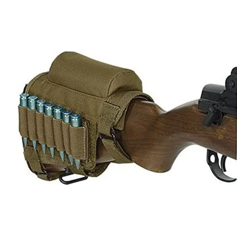 Camouflage Tactical Cheek Rest Pouch Outdoor CS Accessory Storage Bag Ammo Carrier Pack