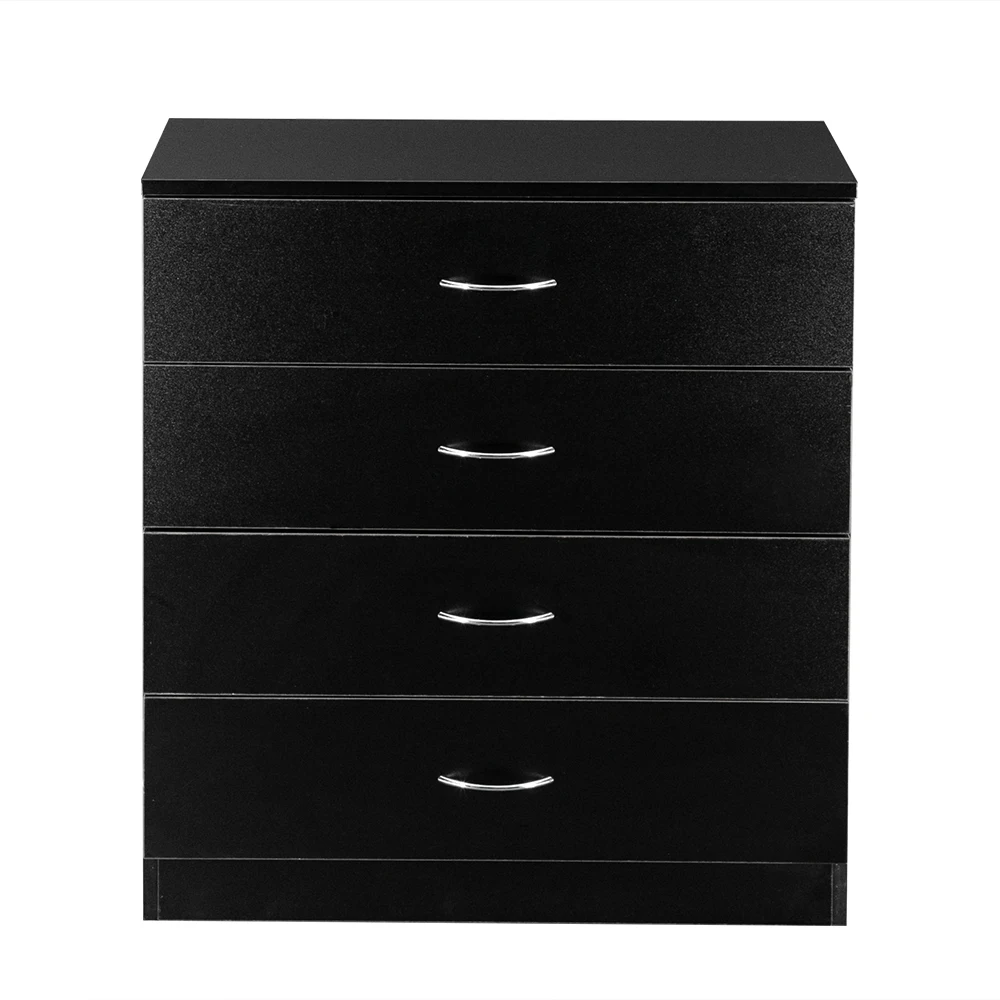 Modern Simple 4-Drawer Dresser Black