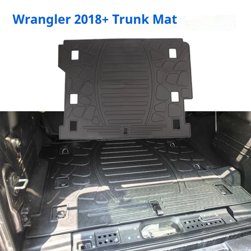 

Подходит для 2018-2025 JL Wrangler Коврик в багажник TPE Коврик для багажника Водонепроницаемый коврик для задней двери TPE