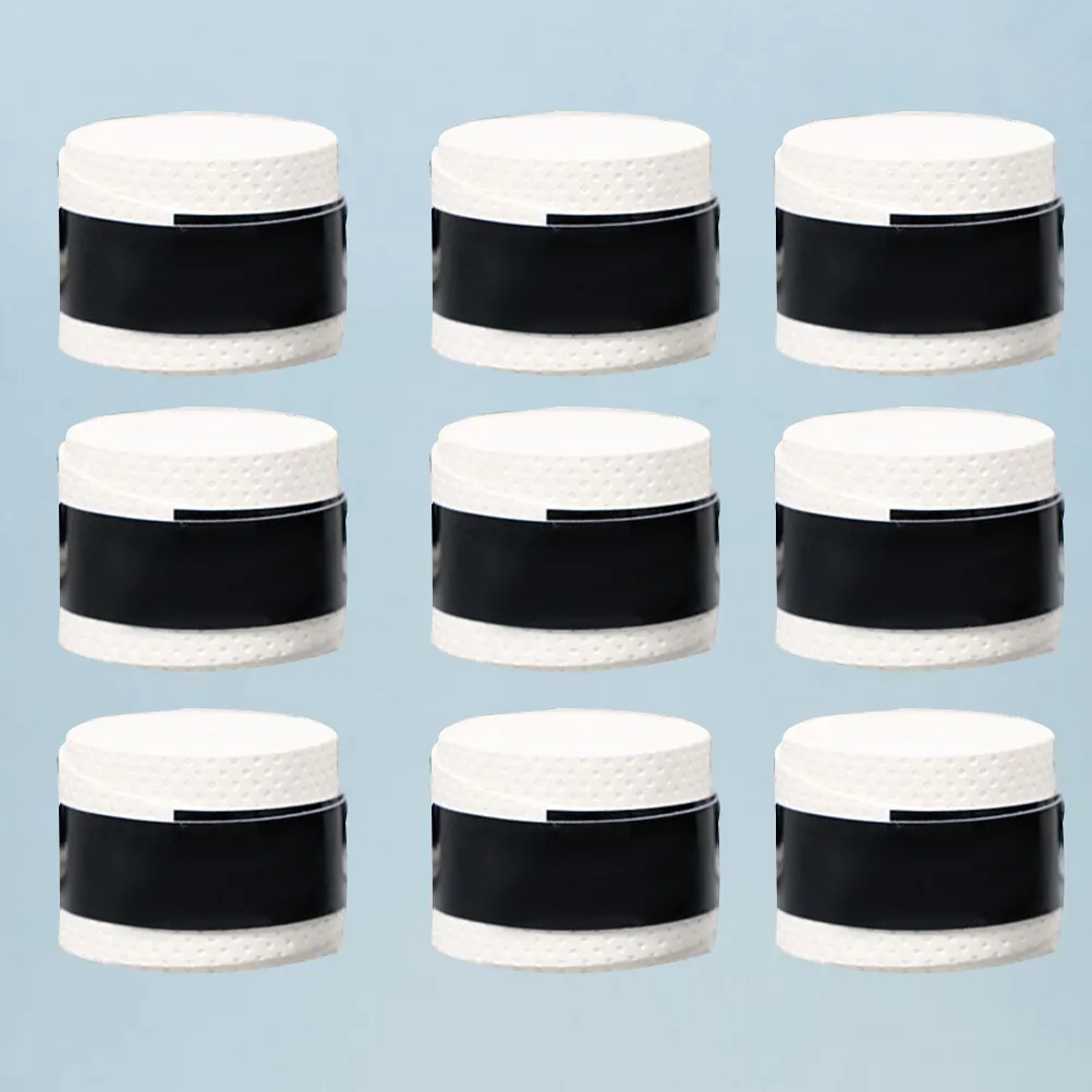 

10 шт. дышащих противоскользящих обмоток для рукояток ракеток, впитывающих пот, для сквоша, пиклбола, удочек, липкая лента для обмотки рукояток