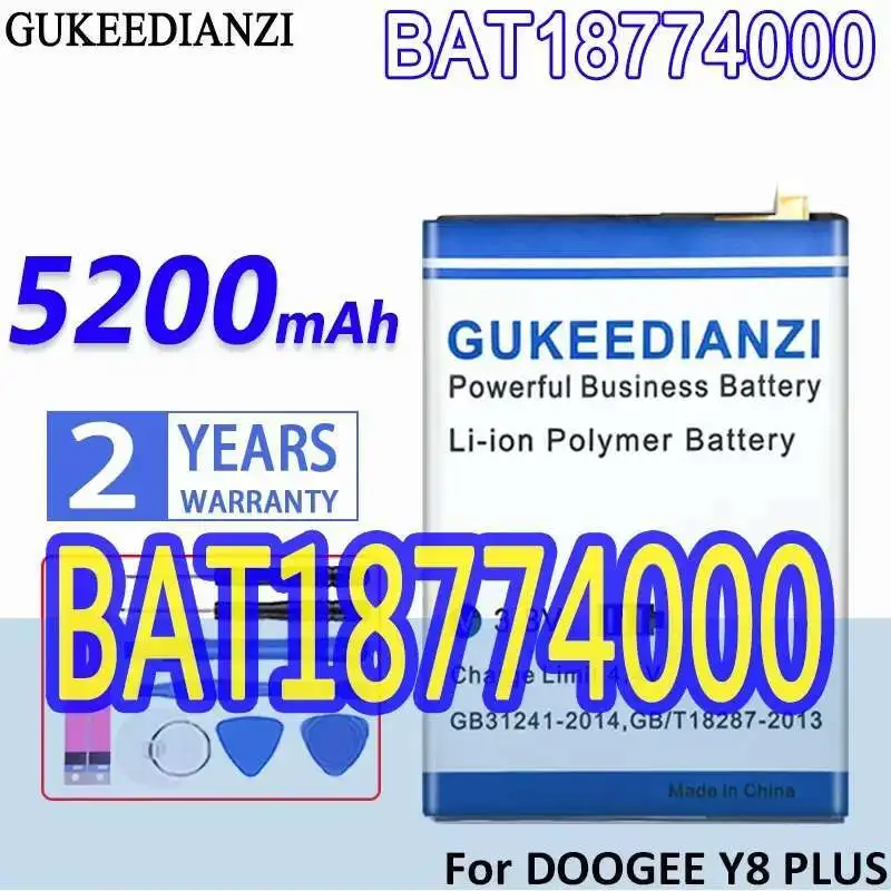 

For Doogee Y8 Plus Y8plus Mobile Phone Battery Stable BAT18774000 5200Mah