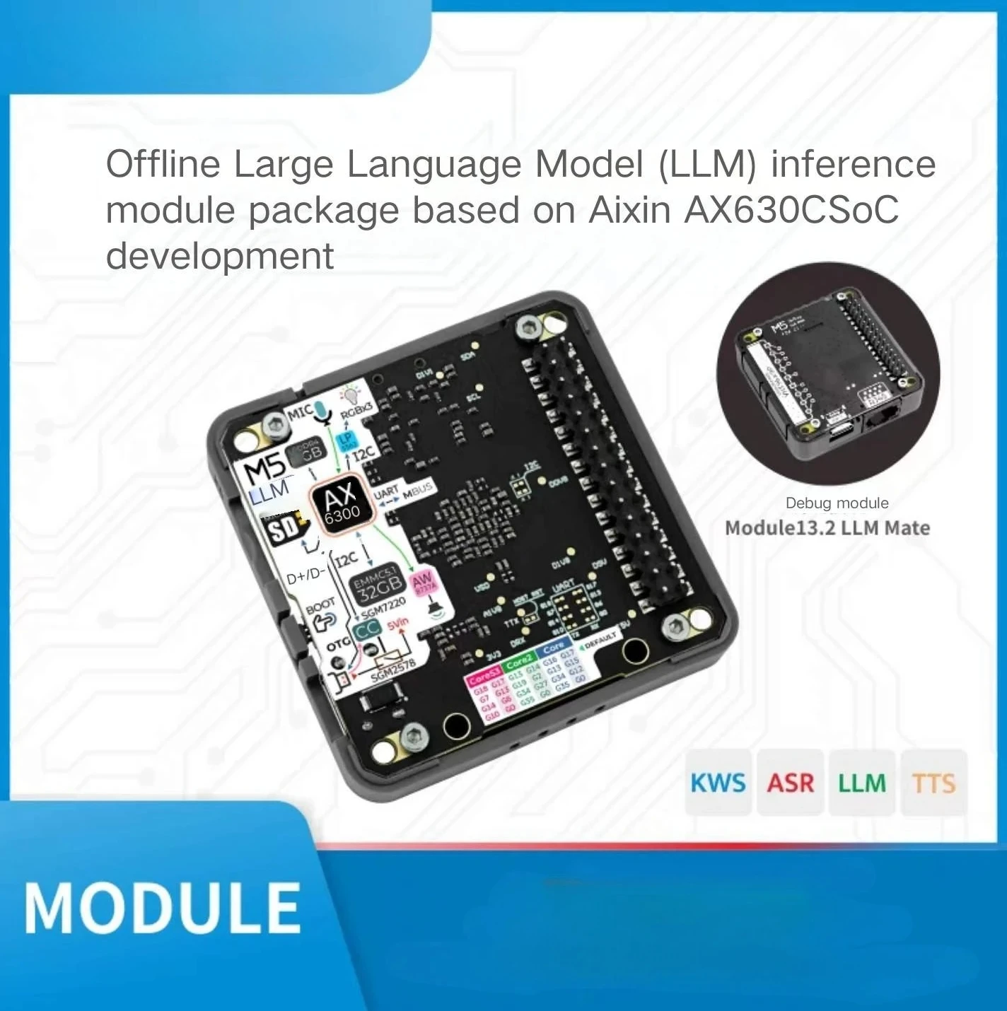 

M5Stack LLM Offline Large Language Model Reasoning AI Module Set Aixin AX630C