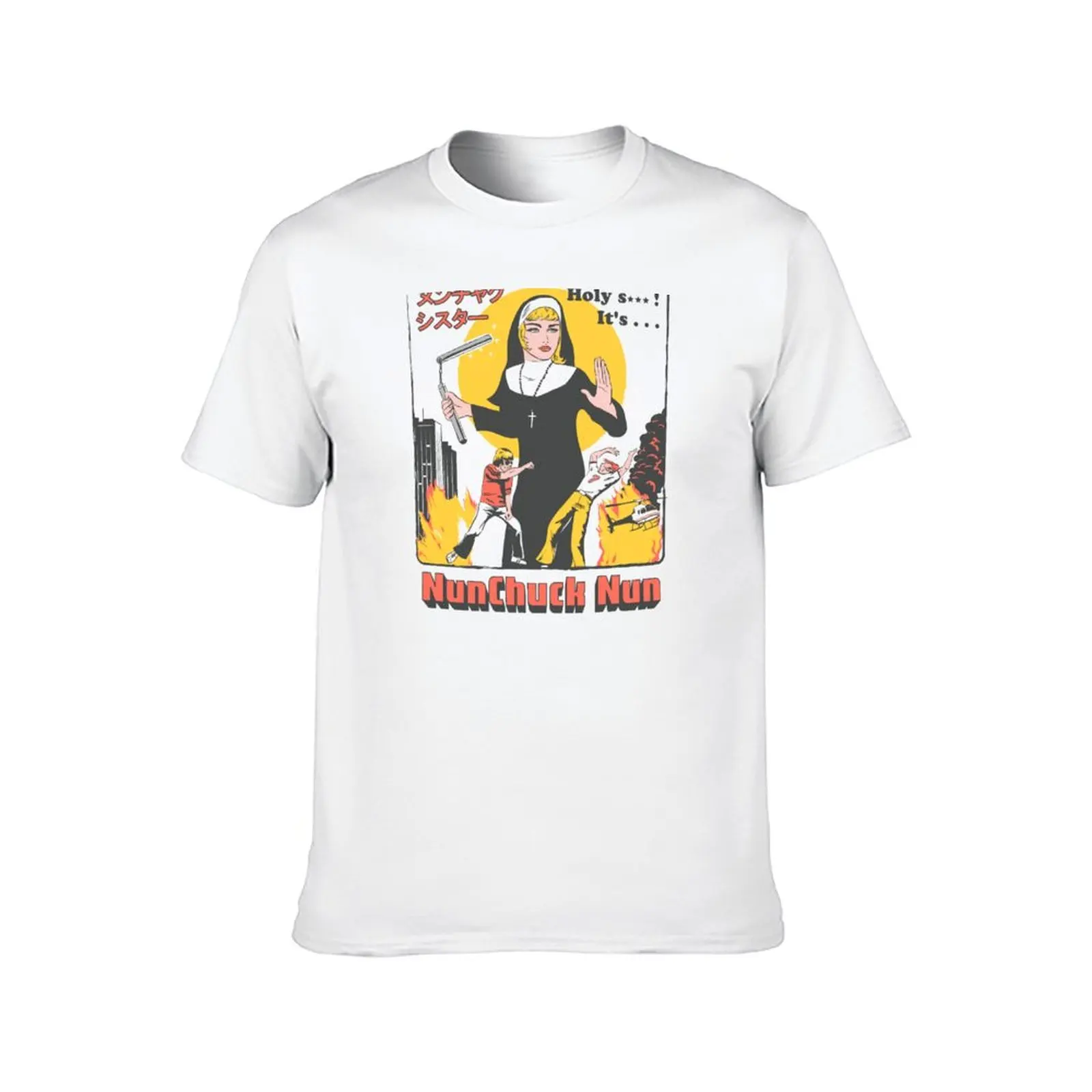 NUNCHUCK NUN T-Shirt summer shirt T-shirts oversize mens t shirts top quality