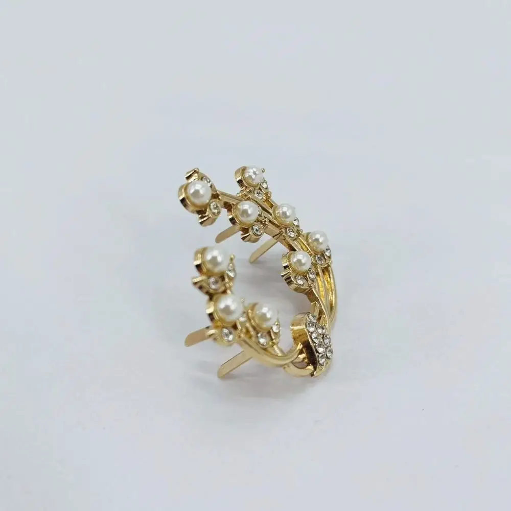 ファッションラインストーンメタルバックルクラスプクラフト DIY 織バッグ財布帽子装飾バッグペンダント装飾