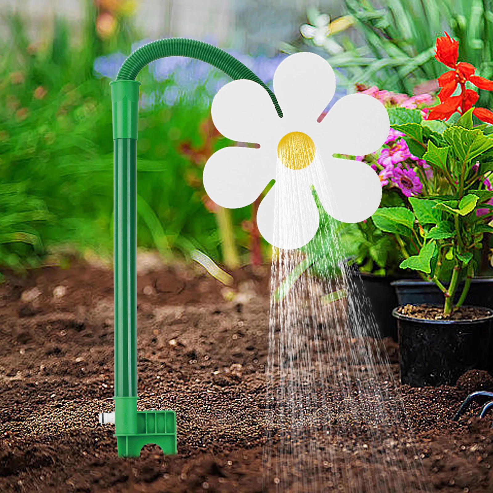 Crazy Dancing Flower Water Sprinklers Funny Sun Flower Dancing Daisy Lawn Sprinkler for Yard Lawn Watering Garden Decor