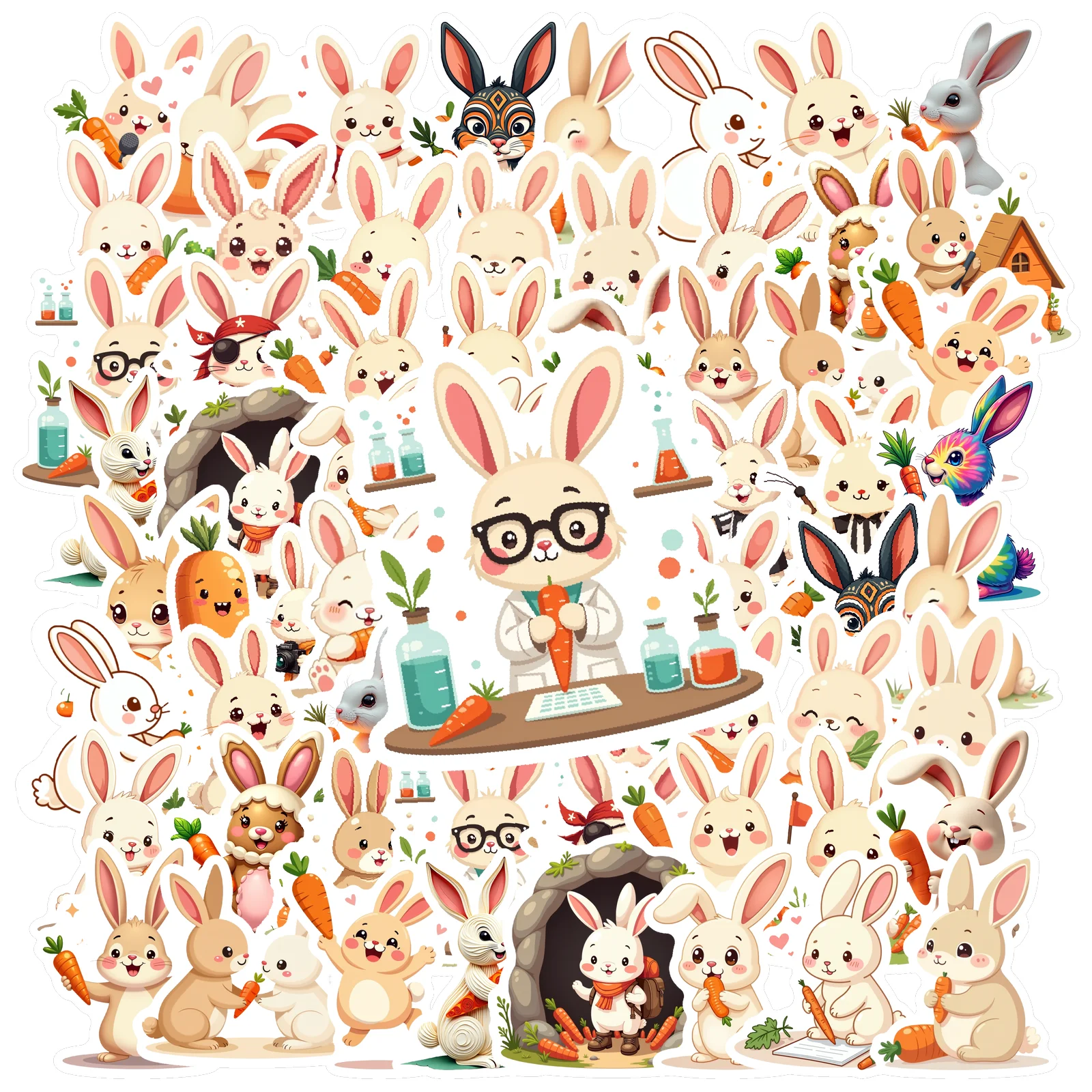 35pcs-150pcs Cartoon Stickers Colorful Stickers Funny Stickers For Guitar DIY Skateboard Laptop Luggage Decor