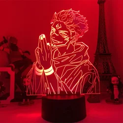 Anime Jujutsu Kaisen Figures Led Night Light for Bedroom Decor Sukuna Yuji Itadori Action Figures Model Table Lamp Birthday Gift