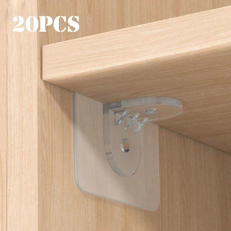 6/10/20pcs Cabinet Support Shelf Bracket Punch Free Strong Partition Holders Pin For Closet Brackets Clapboard