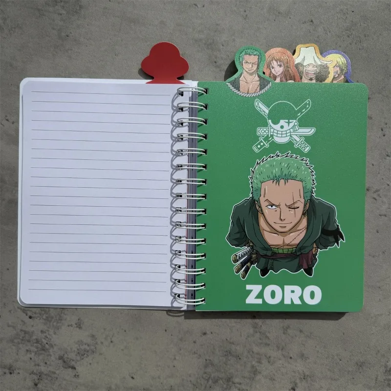 Neues One Piece Monkey D. Luffy Nico Robin Anime-Notizbuch, kreatives Etiketten-Notizbuch, Notizblock, vielseitig einsetzbares Spiralbuch für Studenten – Detail 4