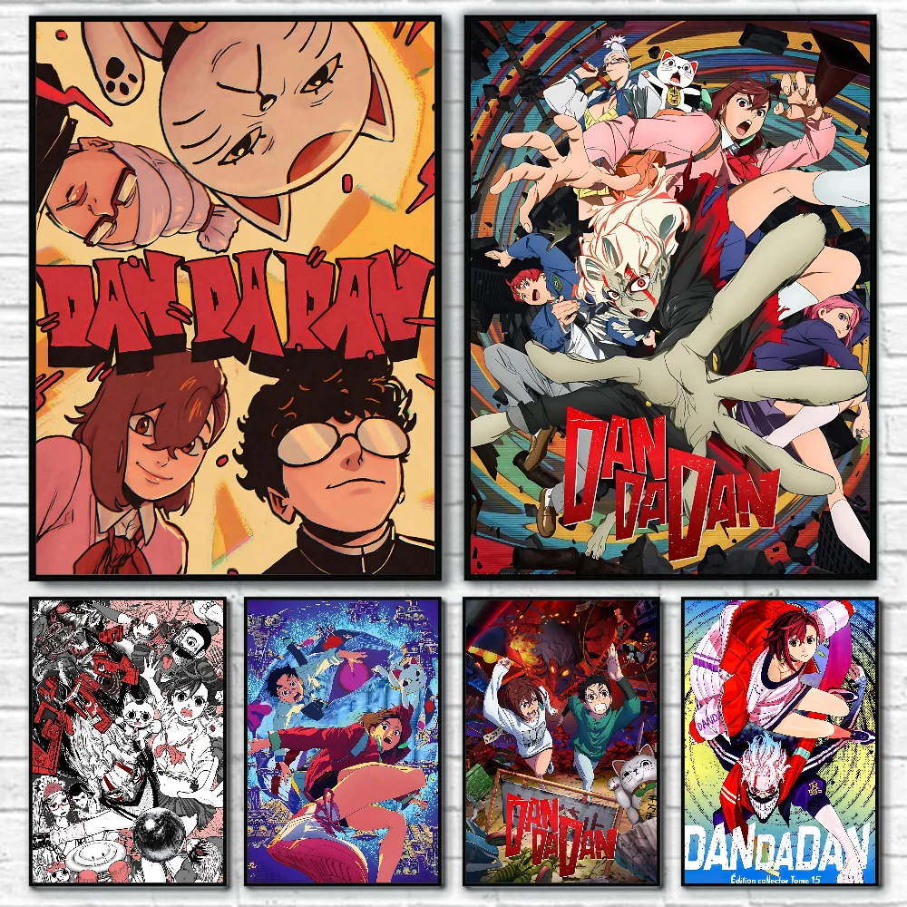 Póster clásico de Anime Dandadan, arte autoadhesivo, pegatina de papel impermeable, decoración de pared de habitación, cafetería, Bar, 1 ud.