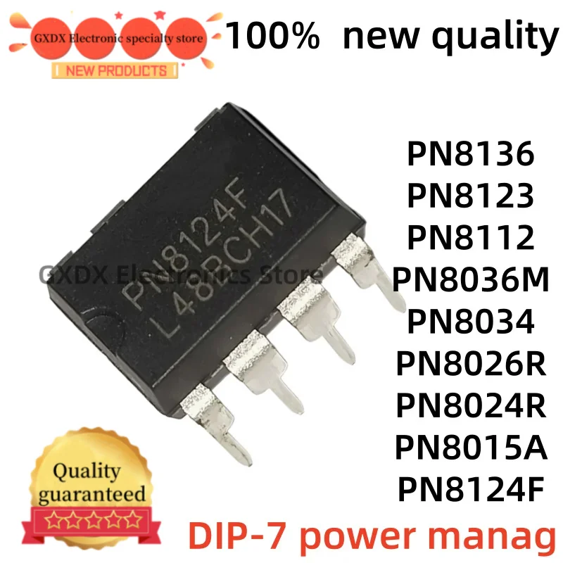 5-10Uds 100% new PN8124 PN8126F PN8136 PN8024 DIP7 PN8024R PN8026R PN8034 PN8036M PN8112 PN8124F DIP-7 power management