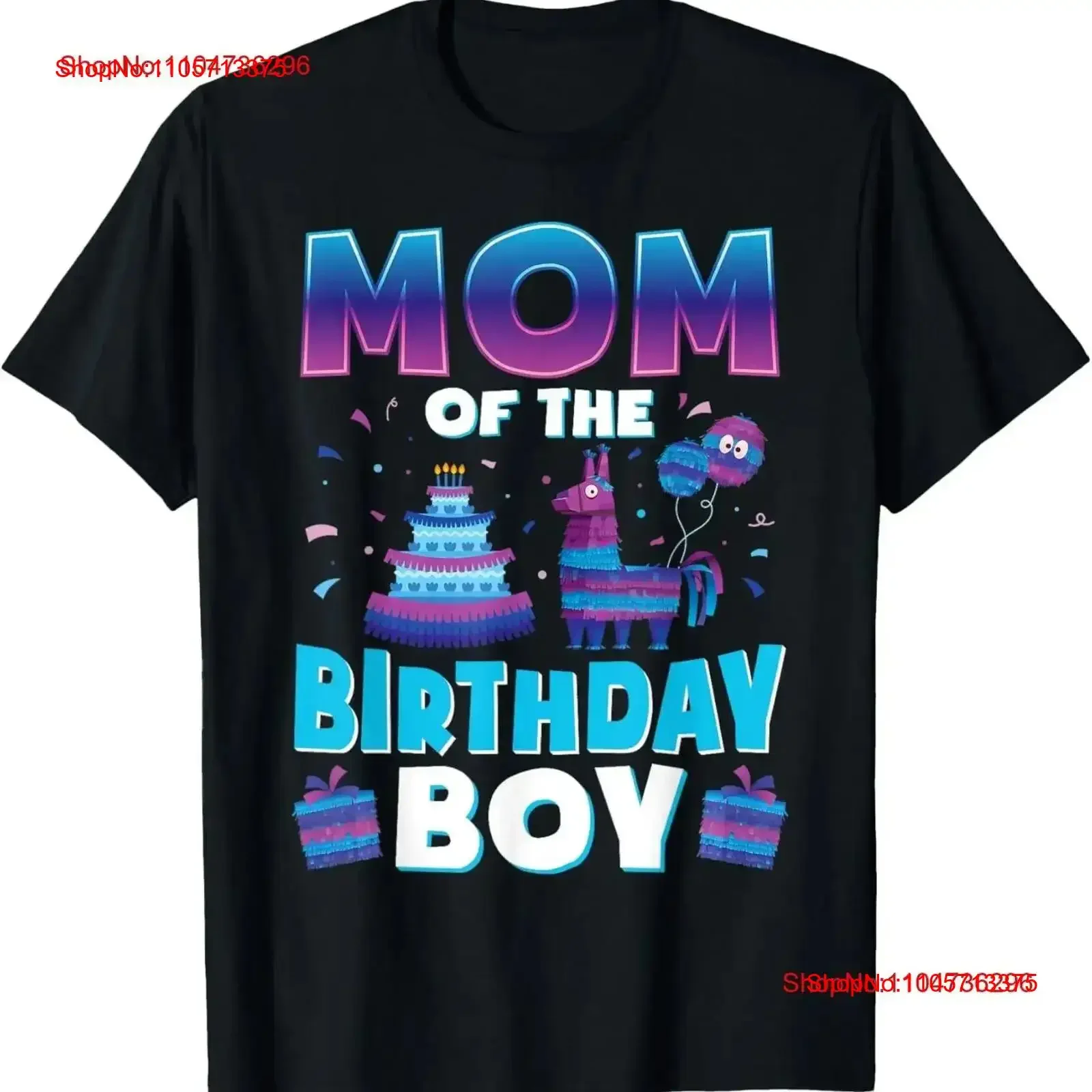 Mom Birthday Boy Llama Pinata Party Matching Family T Shirt vintage Washed streetwear fashion homme Stylish designer clothes