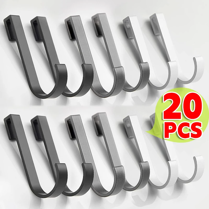 Z Shape Door Back Hook Cabinet Hanger Anti-Rust Rack Free Punching Towel Clothes Bags Sundries Metal Hanger Bathroom Accessories