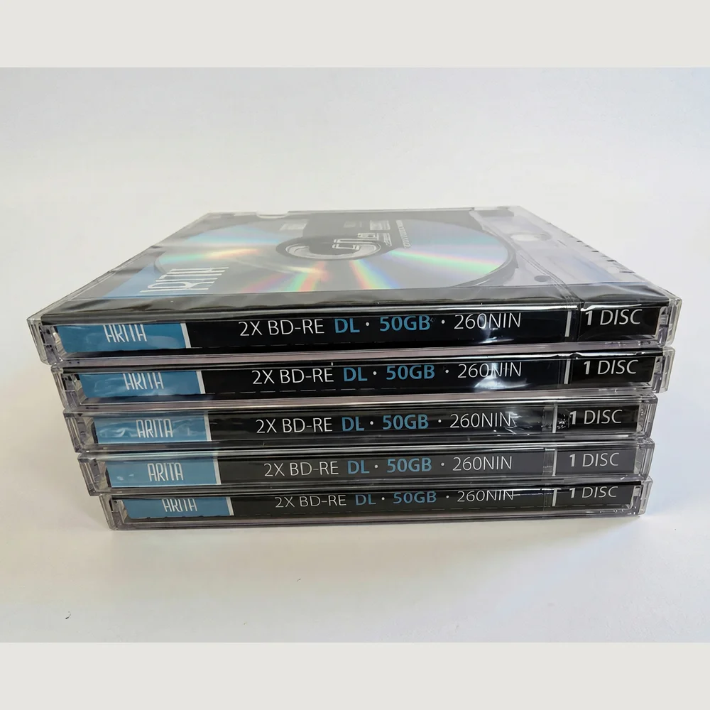 Płyta Blu-Ray BD-RE DL 50 GB 2X BDRE Puste dyski Bluray Dwuwarstwowe, wielokrotnego zapisu, 5 szt. — zdjęcie produktu 4