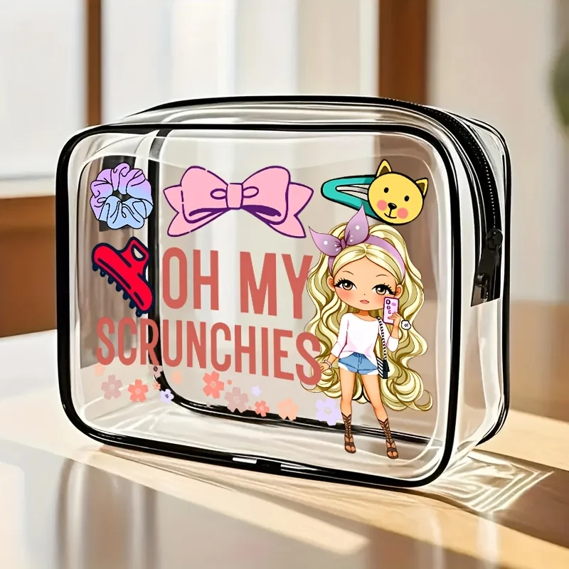 

Fashionable Minimalist Transparent Zipper Tote Bag Clear Travel Toiletry Organizer Makeup Pouch Lightweight Cosmetic Case For G