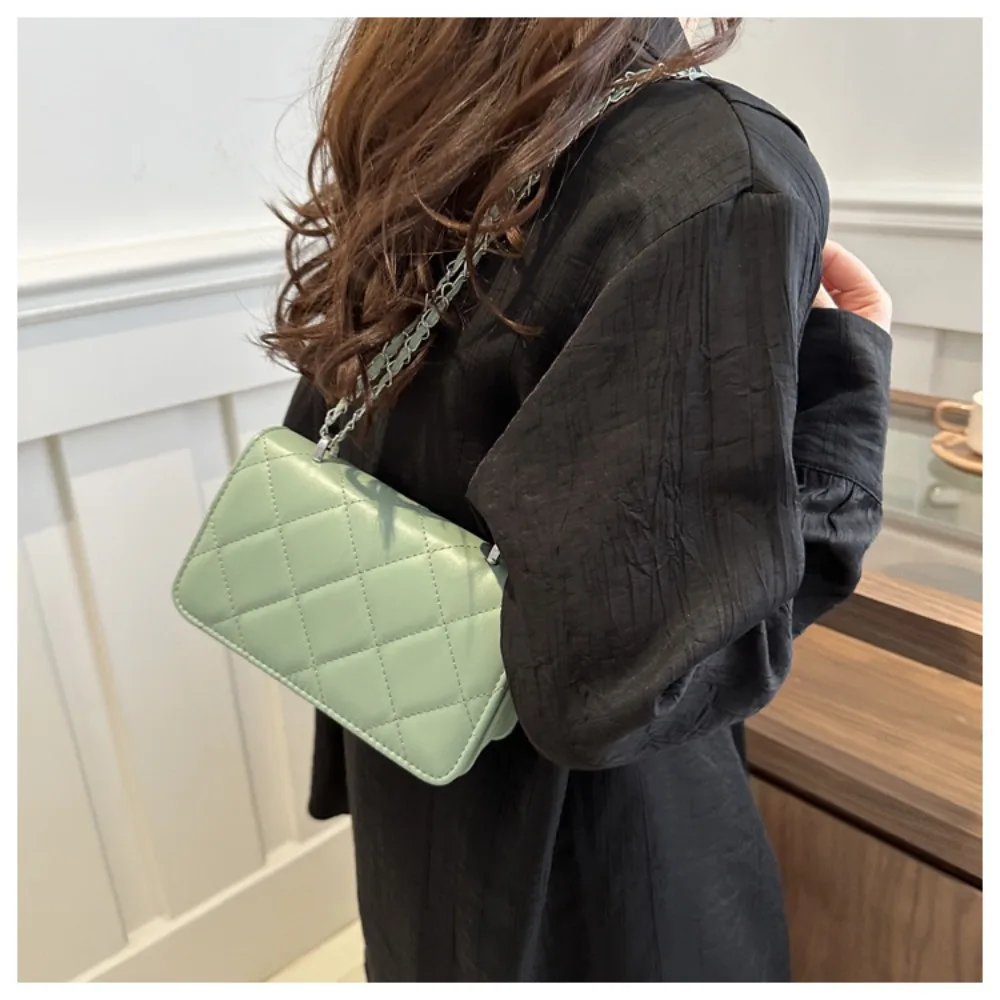 Fashion Solid Color Shoulder Bag Temperament Gentle Hand Bag Trendy High Capacity Cosmetic Bag Women