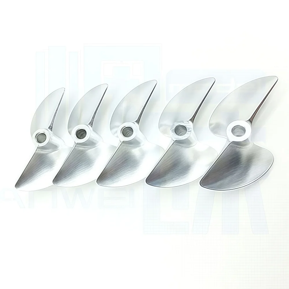 Competition-Grade CNC 2-Blade Aluminum Propeller (CW CCW) - 4.76mm Bayonet Metal Boat Prop for Brushless Electric Boats