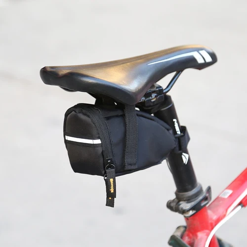 Imagen 2 del producto Bolsas duraderas para SILLÍN de bicicleta, bolsa de almacenamiento trasera para tija de sillín de montaña, resistente a la lluvia, multifunción, equipo de ciclismo