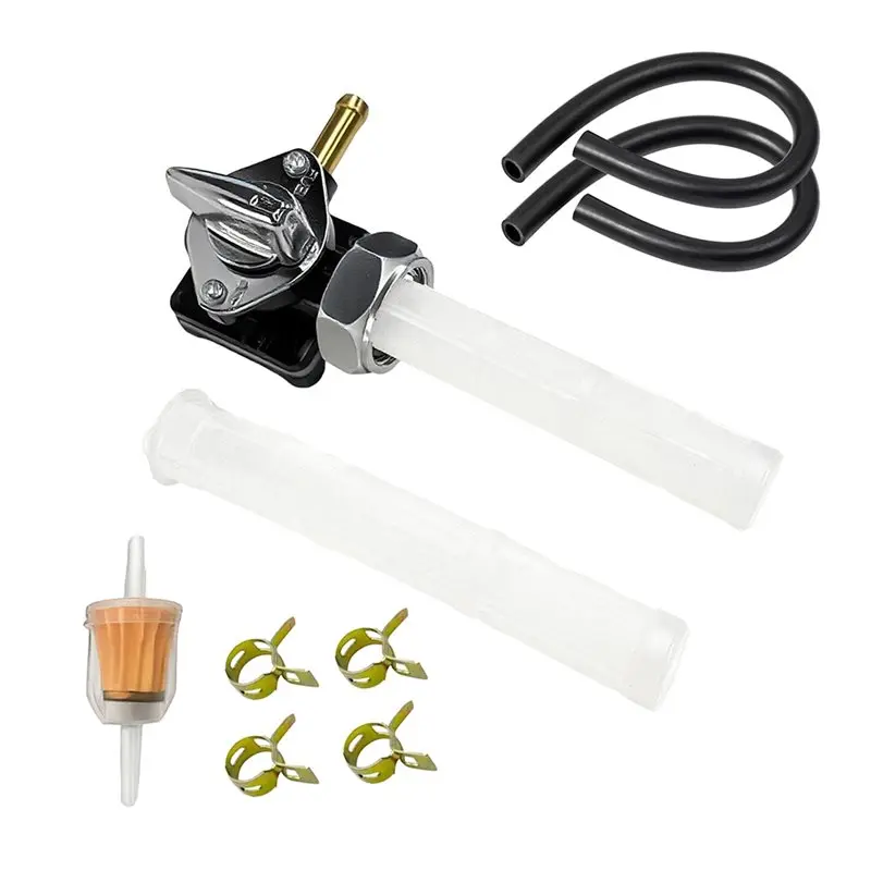 

A96E-Motorcycle Fuel Valve Replacement Part- Petcock With Male Thread 61338-94D For FLST FXST FLT FXD 1995- 2001 Models 1