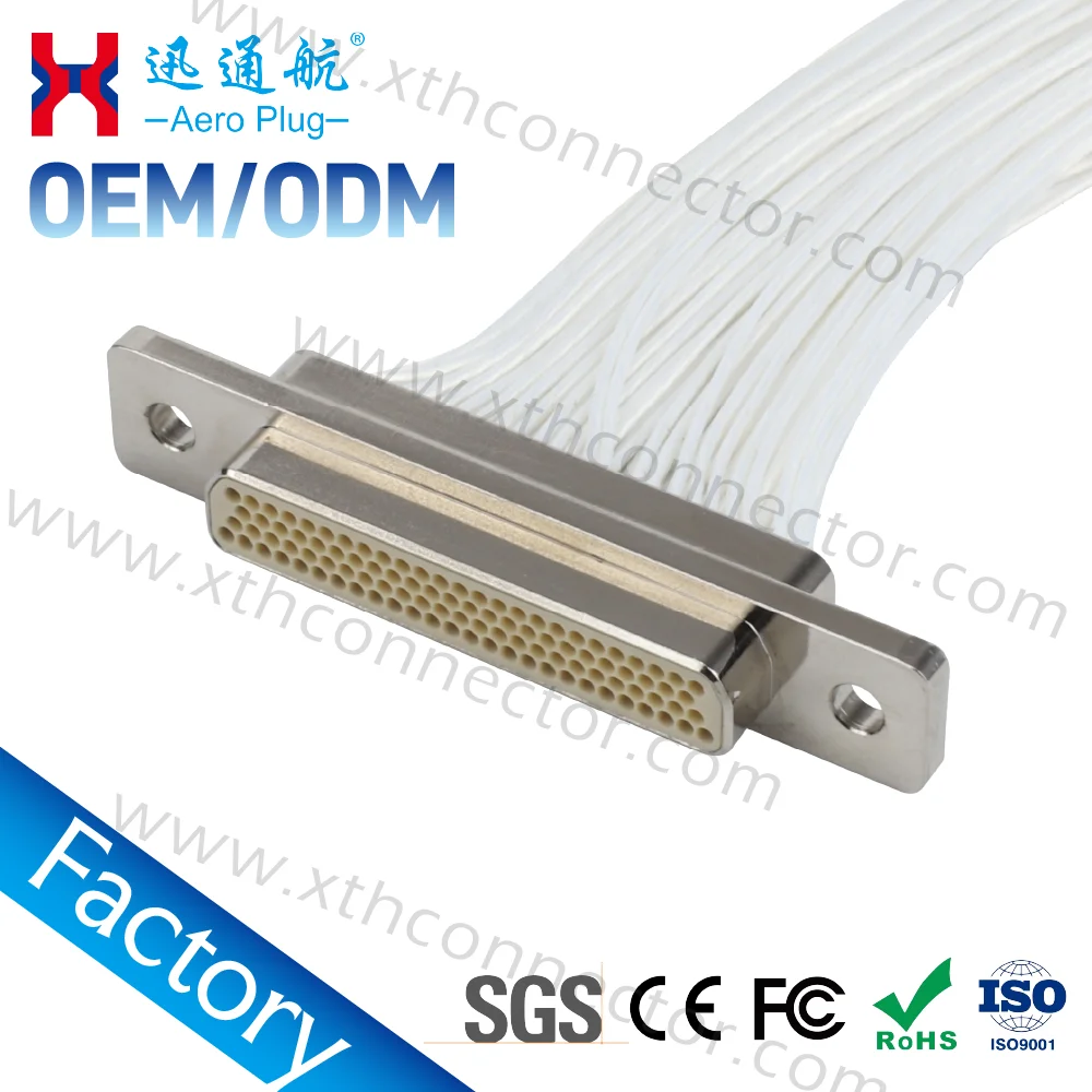 Micro Rectangular Connector 100Pin Crimp Type J30J-100TJL ZKP Military High Density Plug