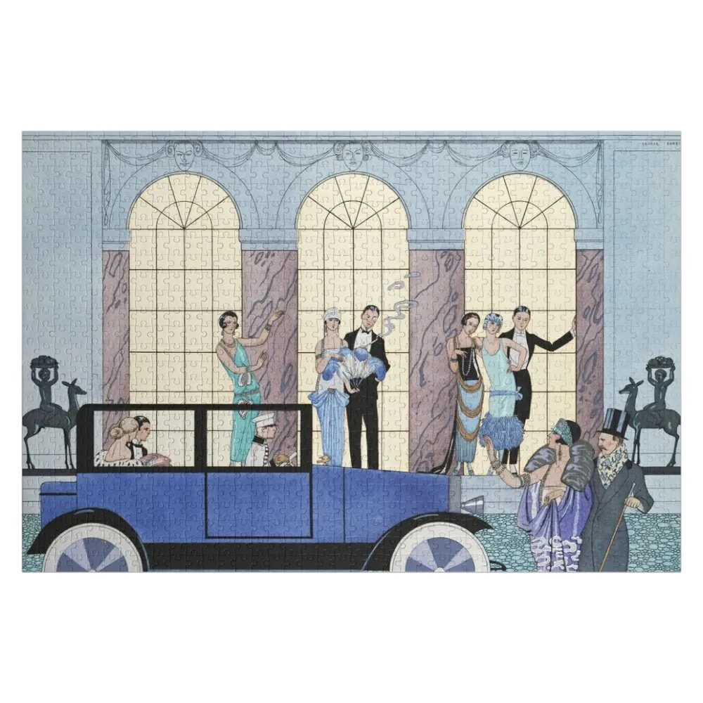 Au Revoir, Goodbye by George Barbier (1920), Vintage Art Jigsaw Puzzle Customized Photo Iq Personalised Wooden Animal Puzzle