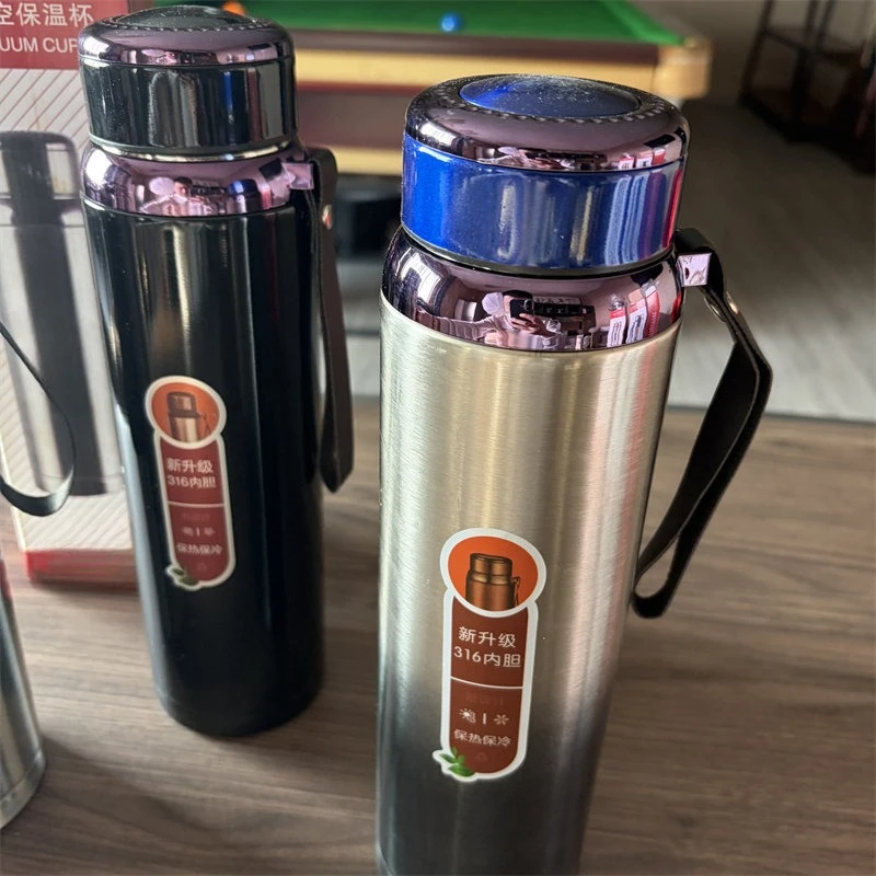 316ステンレス製サーモカップ、茶水分離機能付き大容量ティーカップ1000ml