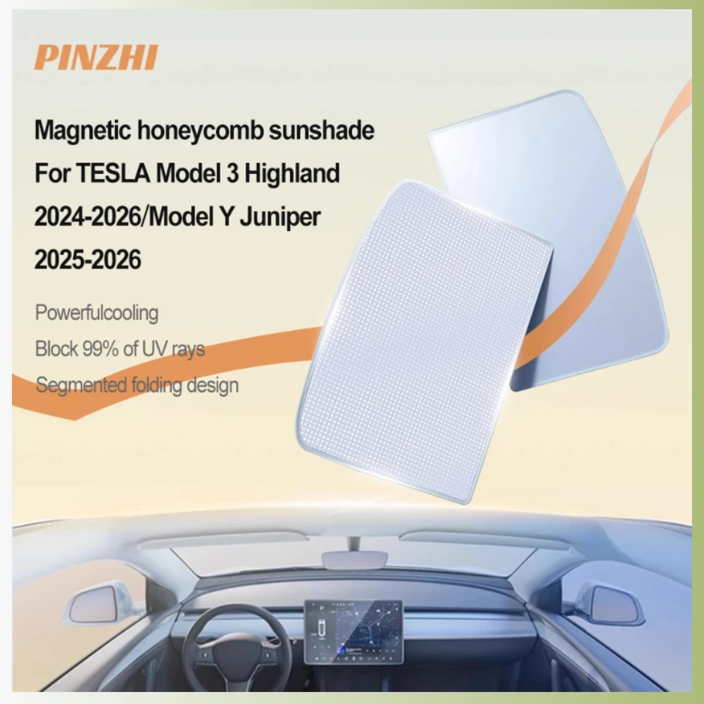 parasole-a-nido-d'ape-per-tettuccio-tesla-model-3-highland-model-y-juniper-2025-2026-accessorio-per-tettuccio-anteriore-e-posteriore