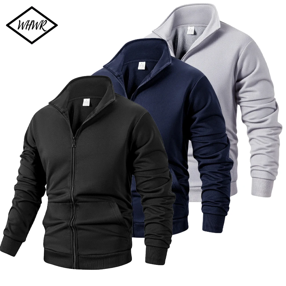 ربيع الخريف الرجال سستة معاطف السترة بلون طويلة الأكمام بلوزات عارضة البيسبول سترة في الهواء الطلق سترة الشارع الشهير