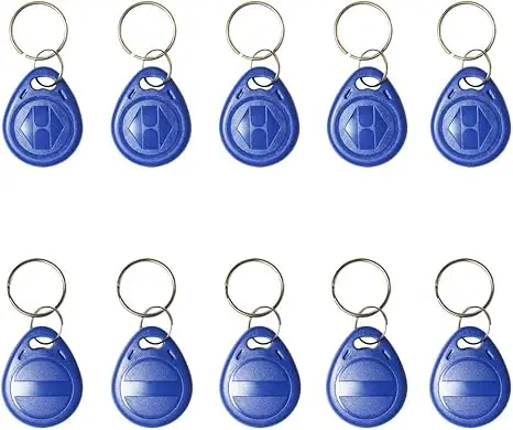 10 PCS Writable 125kHz RFID Key Fob Proximity ID Card Token Tag Rewritable T5577 Universal