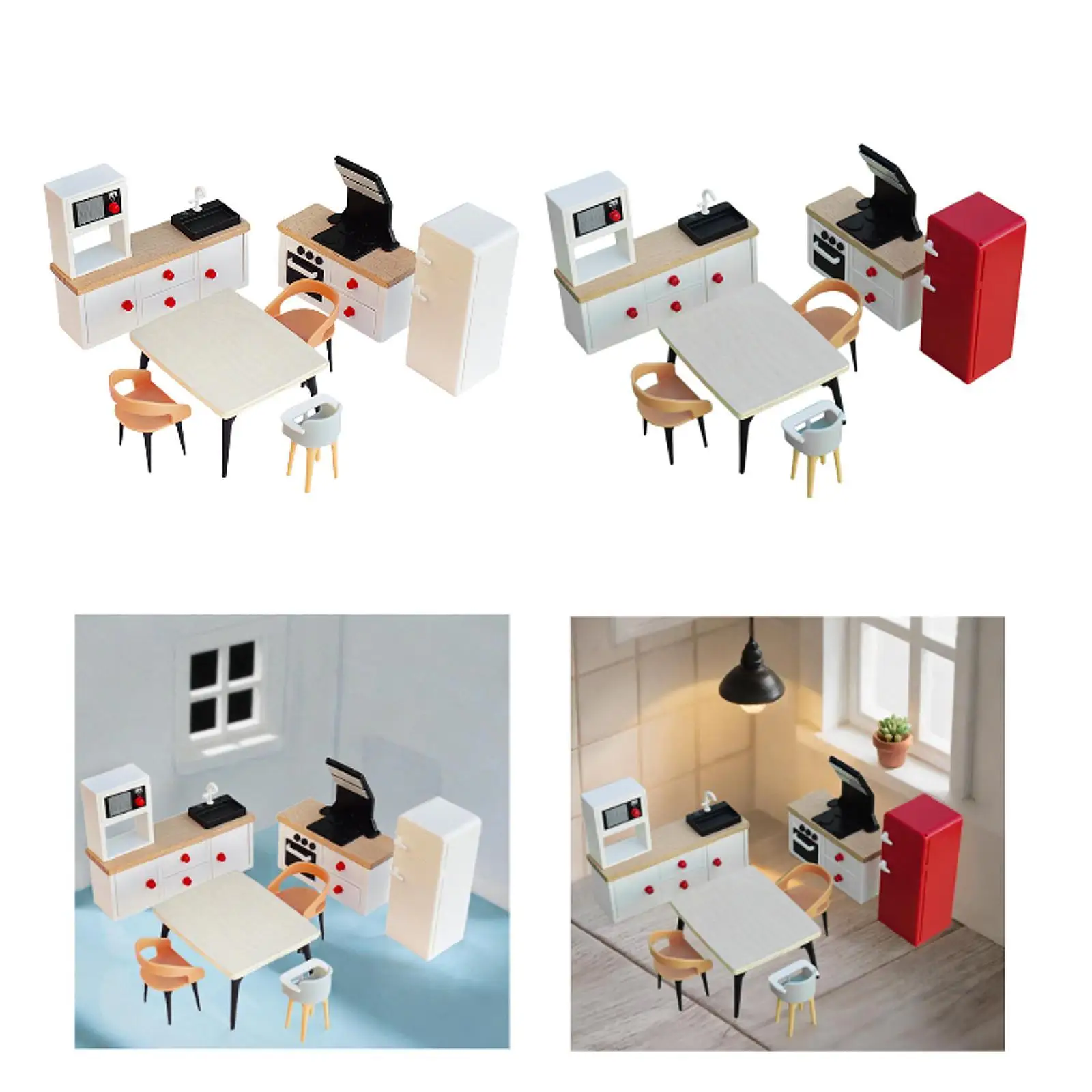 Set di mobili per casa delle bambole Decorazione per casa delle bambole per ragazze Regali di compleanno per bambini