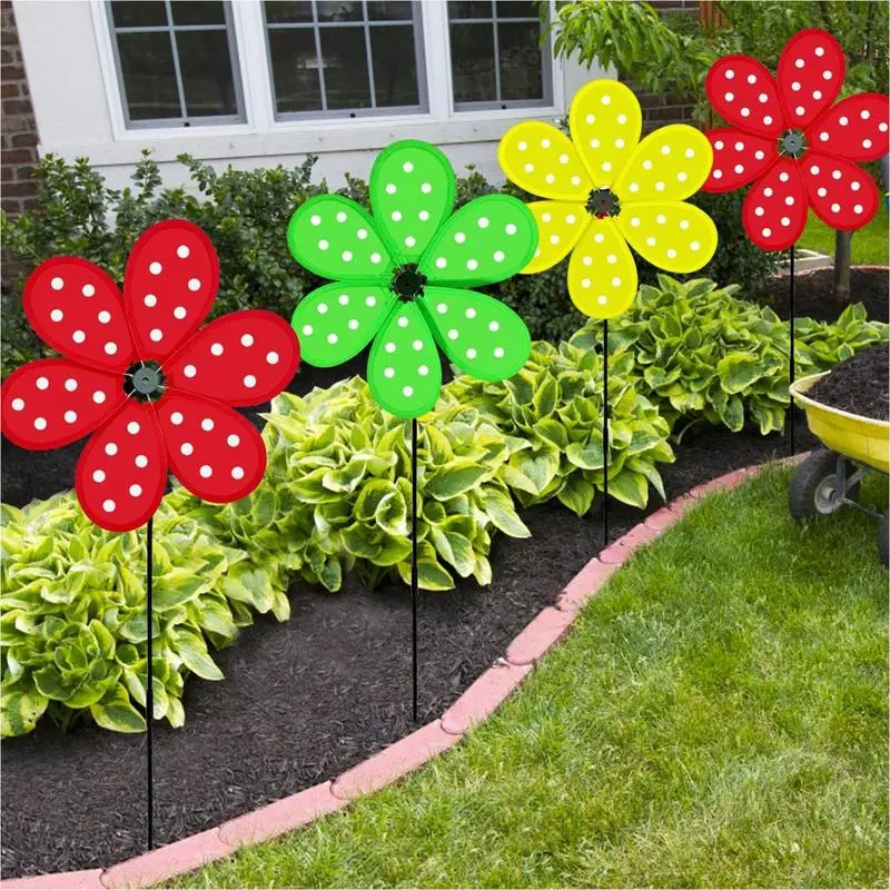 

Wind Spinners DIY Wheel Spinner Polyester Spinner Wheel 3 Colorful Garden Decorations Funny Party Supplies for Holiday Wedding