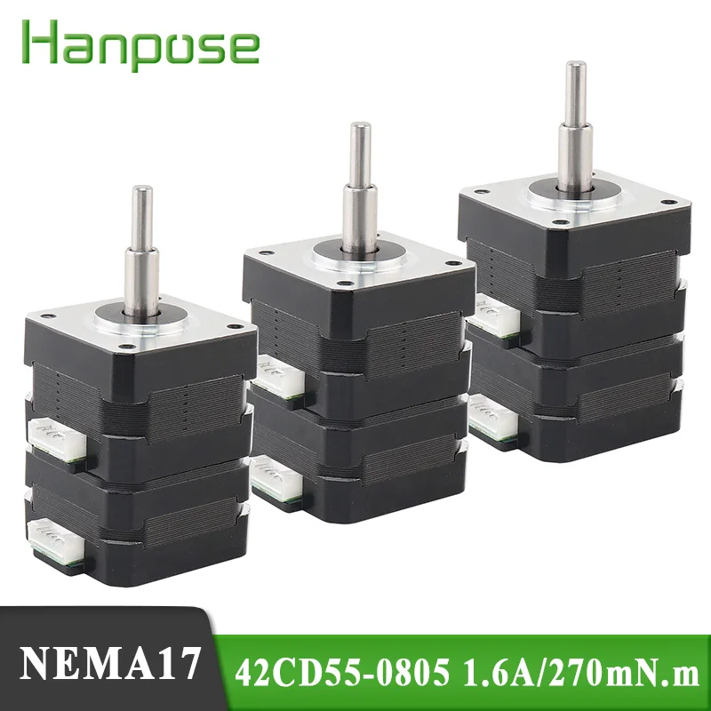 

3PCS Double layer stacked 1.6A 270mN.m 42 stepper motor nema17 42CD55-0805 forward and reverse automatic micro stepping motor