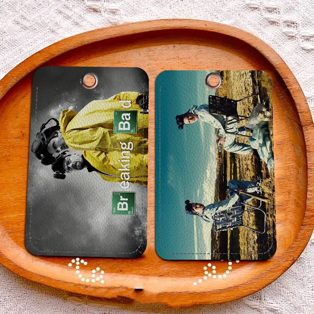 حامل بطاقة الوصول PU من فيلم الجريمة الكلاسيكي B-Breaking B-Bad Style مع سلسلة مفاتيح - حماية تنفيذية لبطاقة مترو الأنفاق البنكية #3