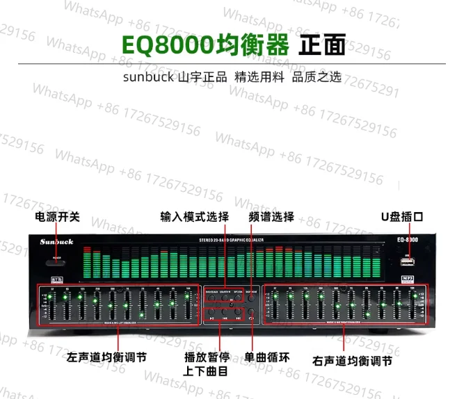 Pro EQ Equalizer, Bluetooth 5.4, Fiber/Coaxial Decoder, USB Playback, Hi-Fi Player