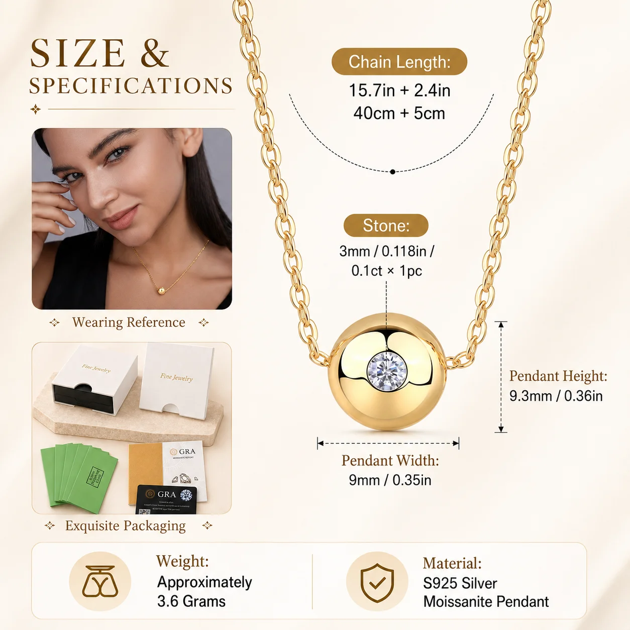 Kalung Liontin Moissanite untu - 925 Sterling Silver Chain Necklace Men ulasan dan harga